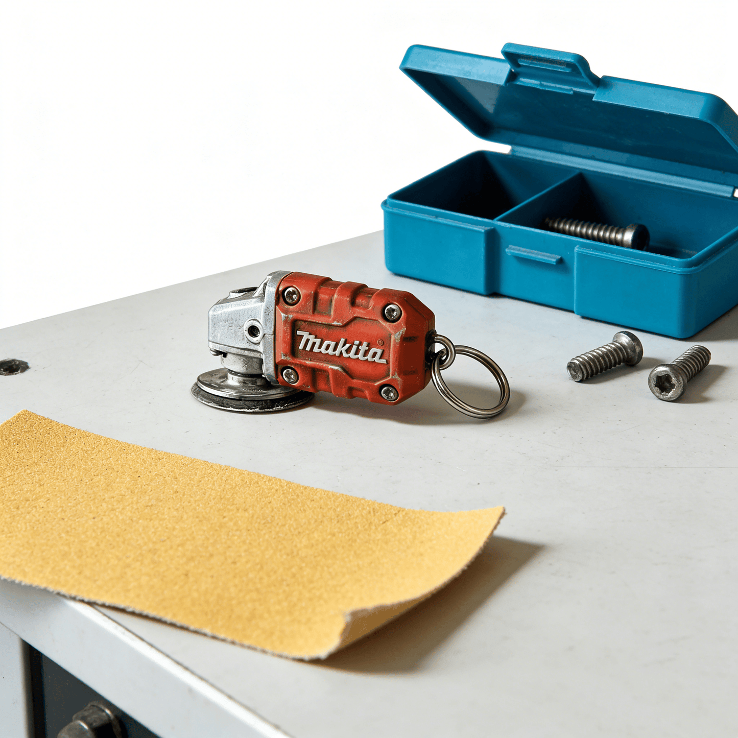 🛠️2-in-1 Makita-Inspired Mini Grinder Keychain: On-the-Go Smoothing Tool + Tool Enthusiast Collectible