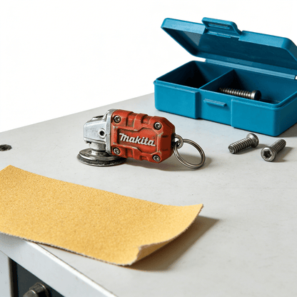 🛠️2-in-1 Makita-Inspired Mini Grinder Keychain: On-the-Go Smoothing Tool + Tool Enthusiast Collectible